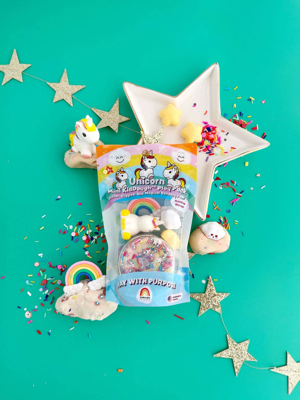Earth Grown KidDoughs - Unicorn Mini Play Pack - Bossy Beans