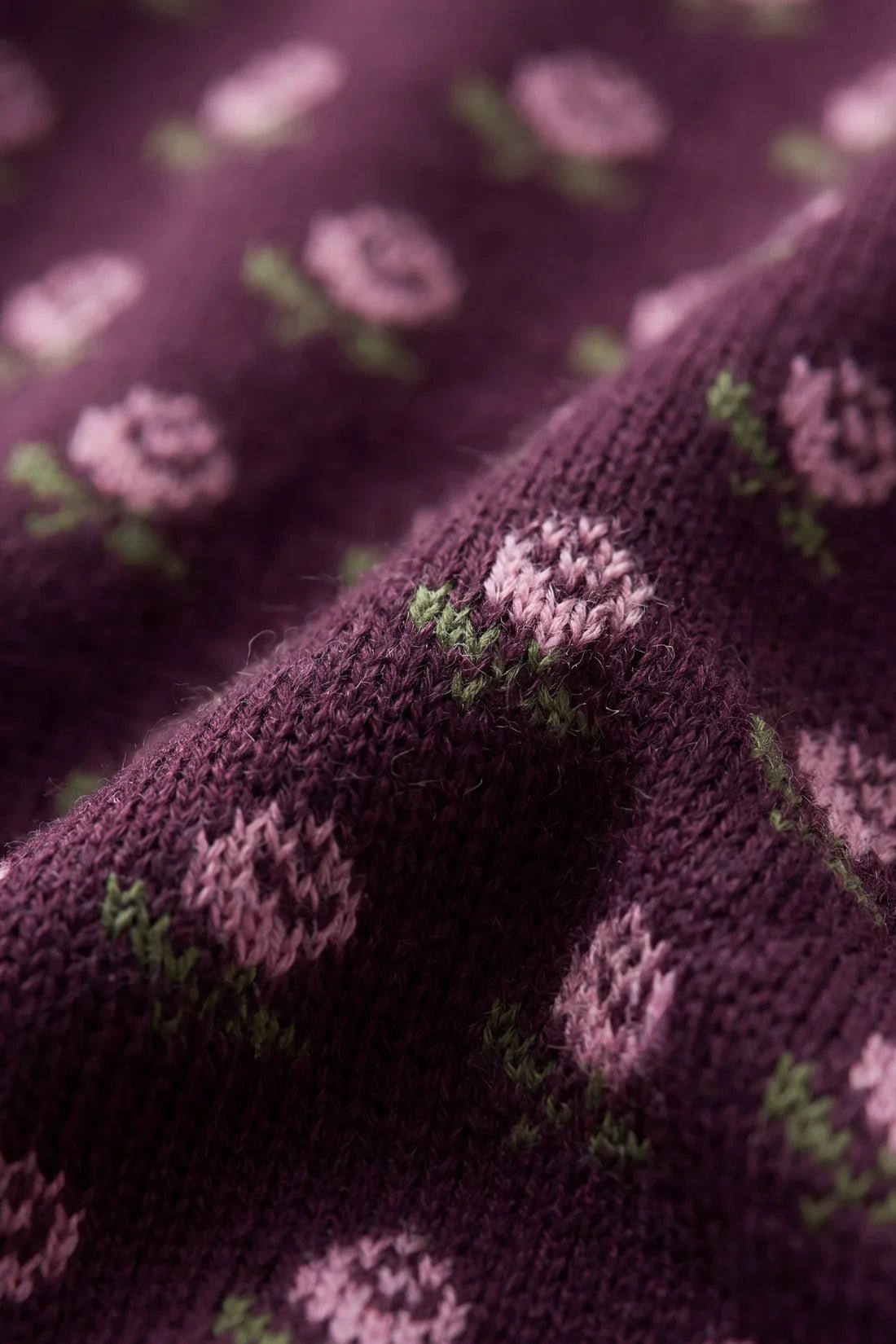 Evie Cardigan - Evie Jacquard Fig - Bossy Beans