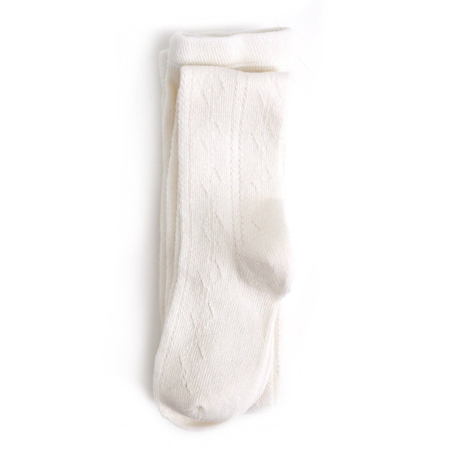Fancy Knit Tights - Ivory - Bossy Beans