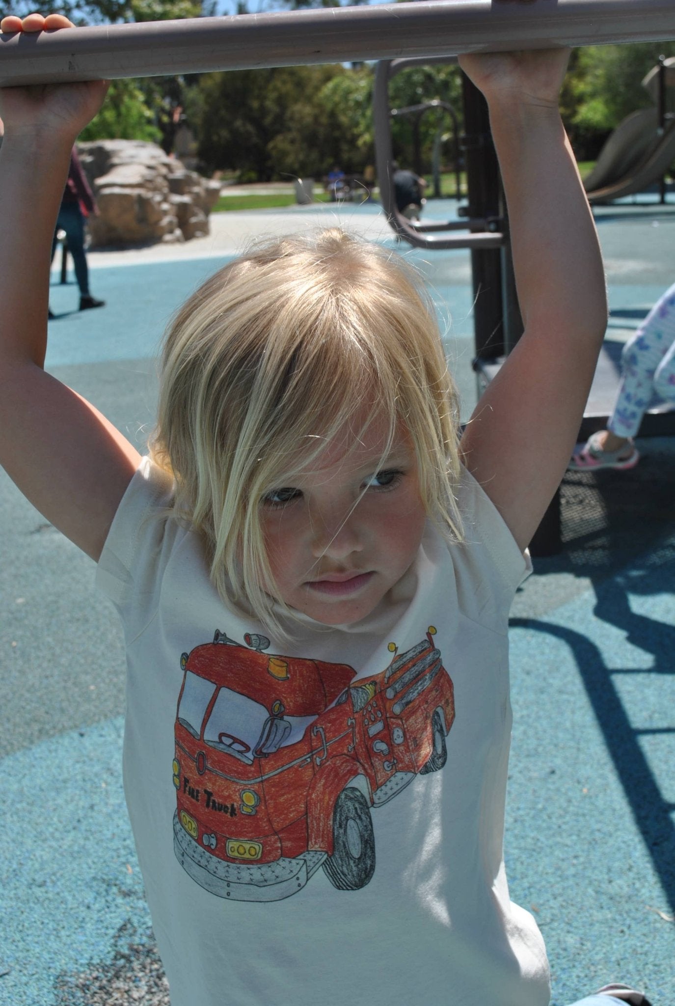 Fire Truck - Kids Organic Tee - Bossy Beans