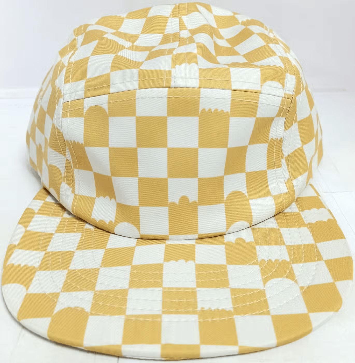 Flexible Brim Five Panel Hat - The Checkerboard - Bossy Beans