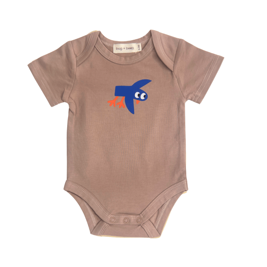 Flight School Organic Cotton Short Sleeve Bodysuit - Bossy Beans