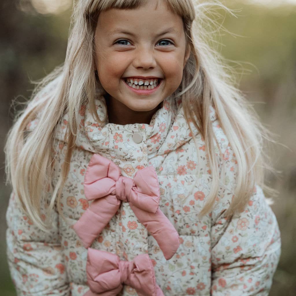 Floral Bunnies & Bows Jacket - Pink - Bossy Beans