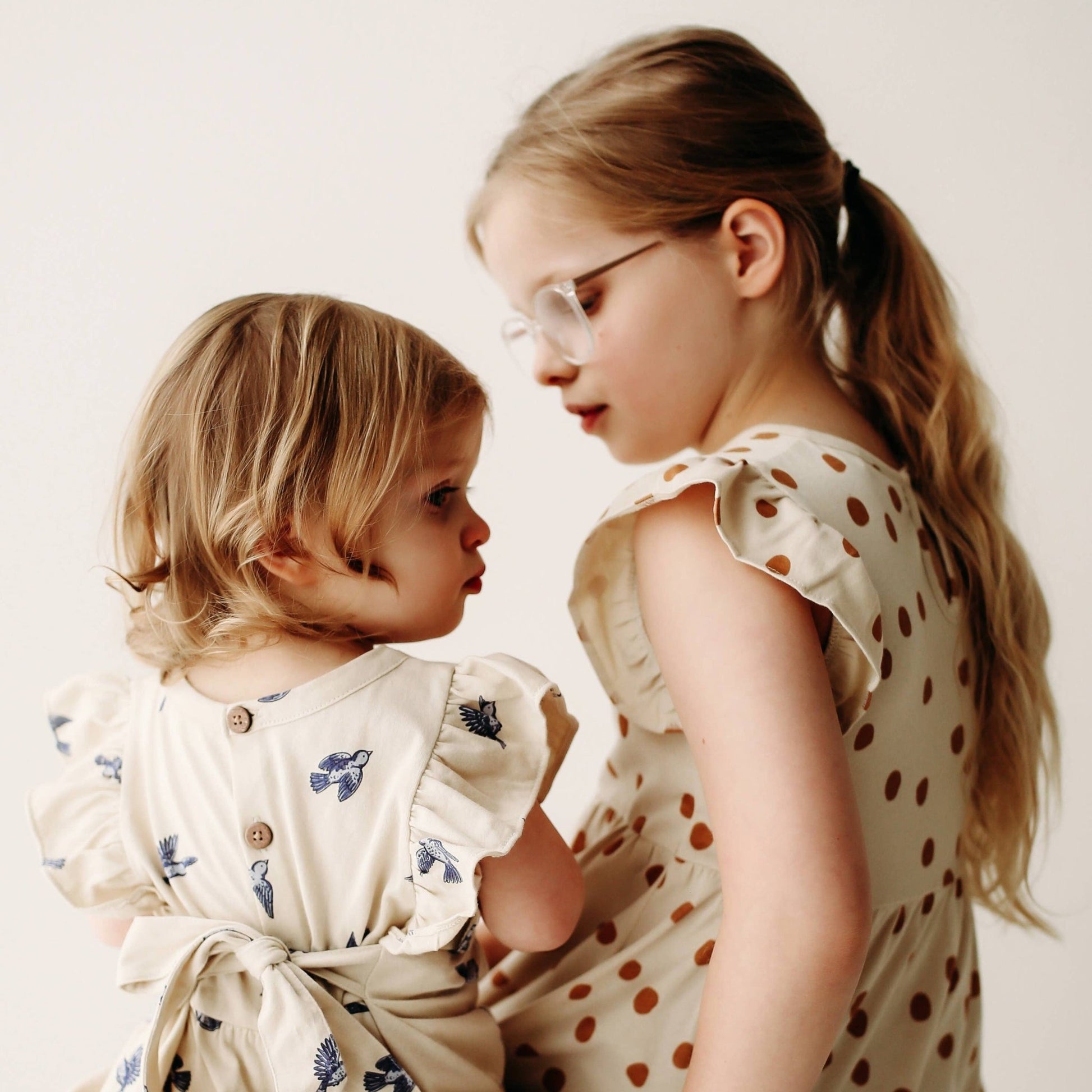 Flutter Long Romper - Bluebirds - Bossy Beans