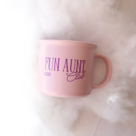 "Fun Aunt Club" 14oz Ceramic Mug - Bossy Beans