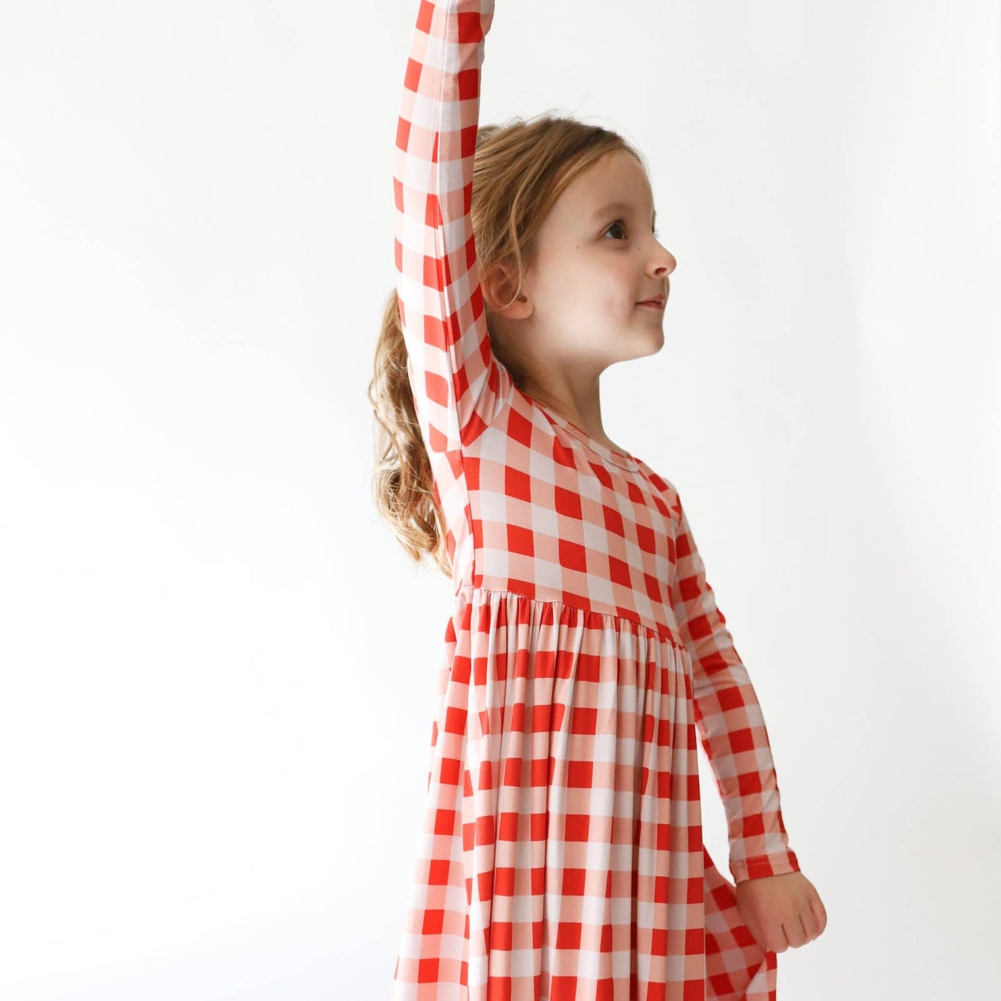 Girls Bamboo Plaid Adventure Dress - Bossy Beans