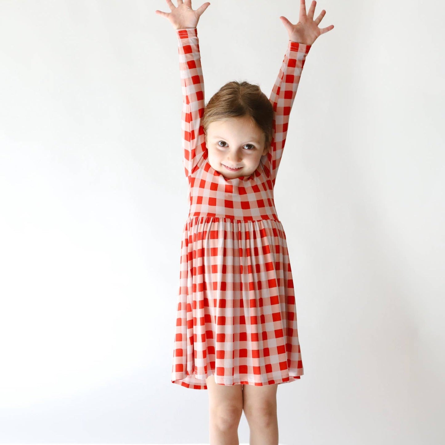 Girls Bamboo Plaid Adventure Dress - Bossy Beans