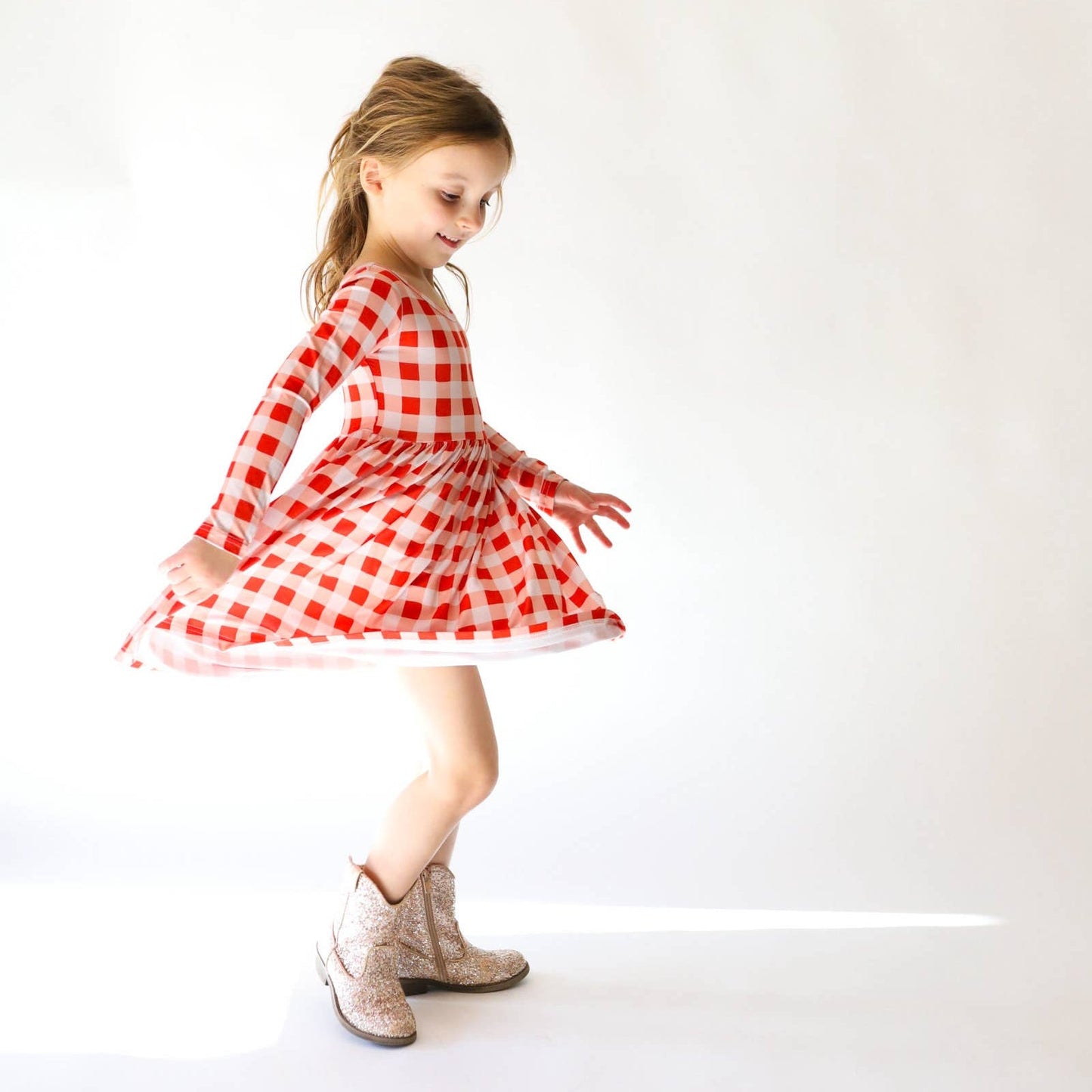 Girls Bamboo Plaid Adventure Dress - Bossy Beans