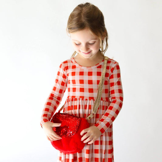 Girls Bamboo Plaid Adventure Dress - Bossy Beans