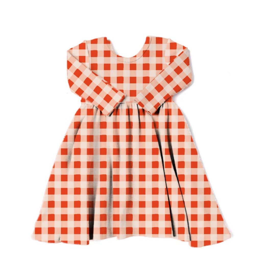 Girls Bamboo Plaid Adventure Dress - Bossy Beans