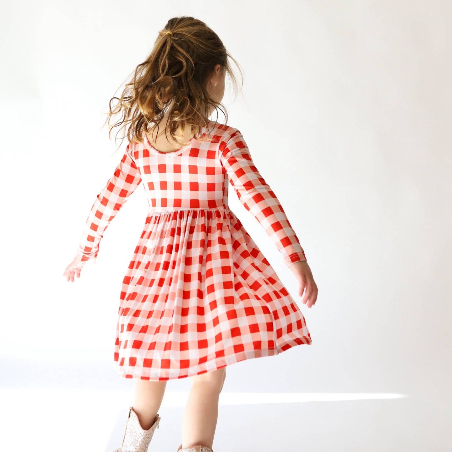 Girls Bamboo Plaid Adventure Dress - Bossy Beans