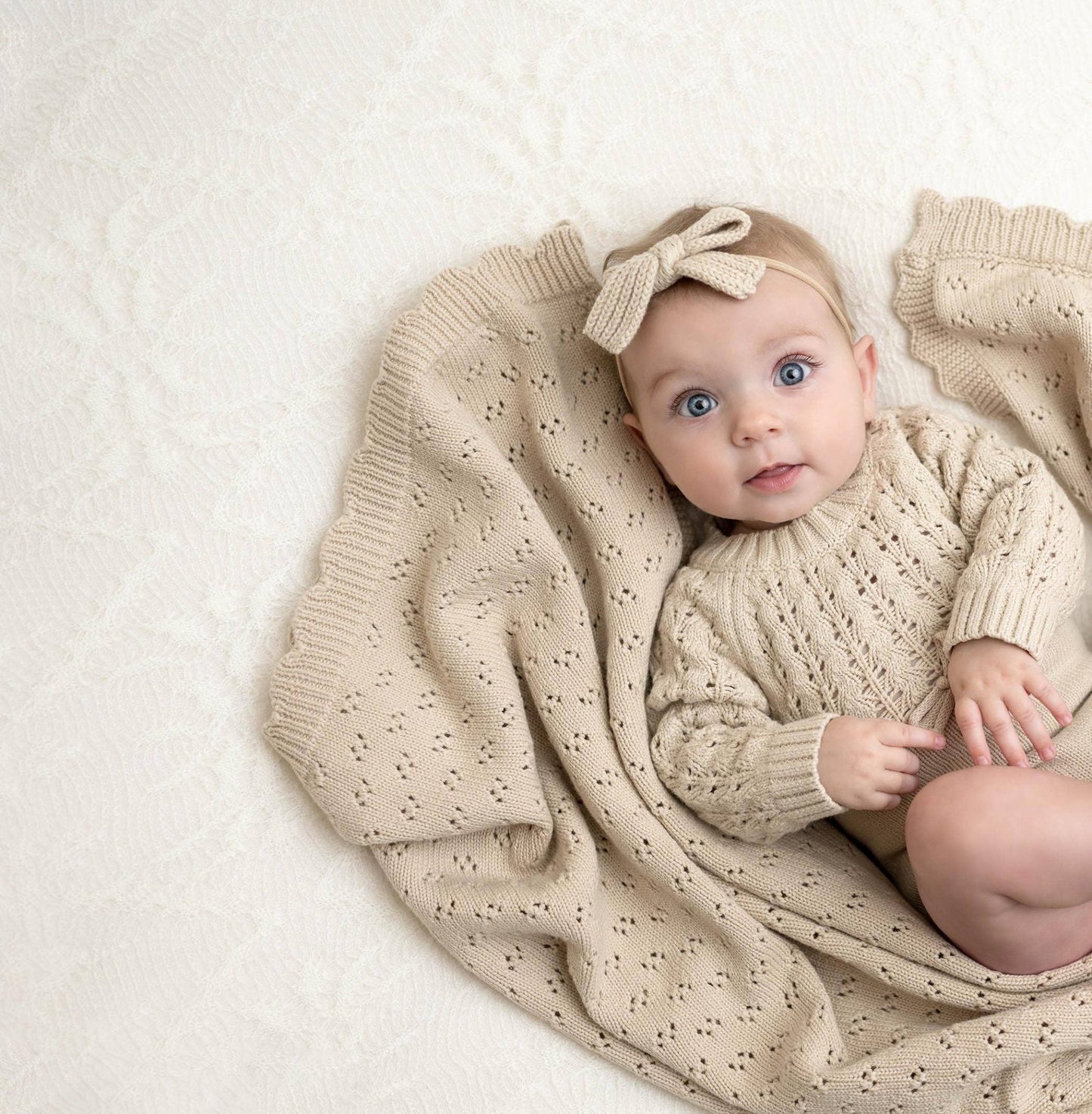 Grace Knitted Blanket: Plum - Bossy Beans