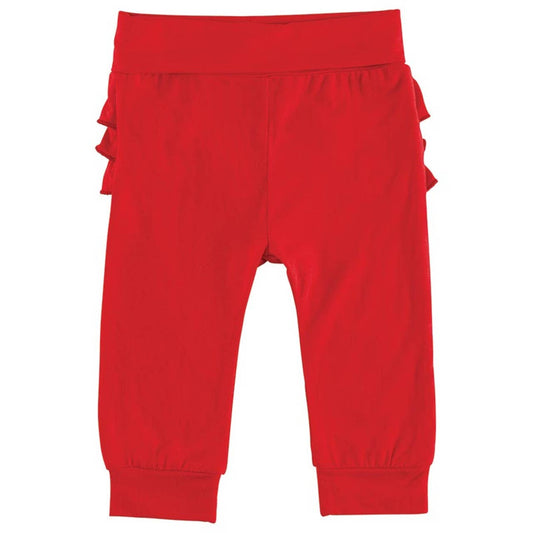 Grow with Me Ruffle Pant: Red - Bossy Beans