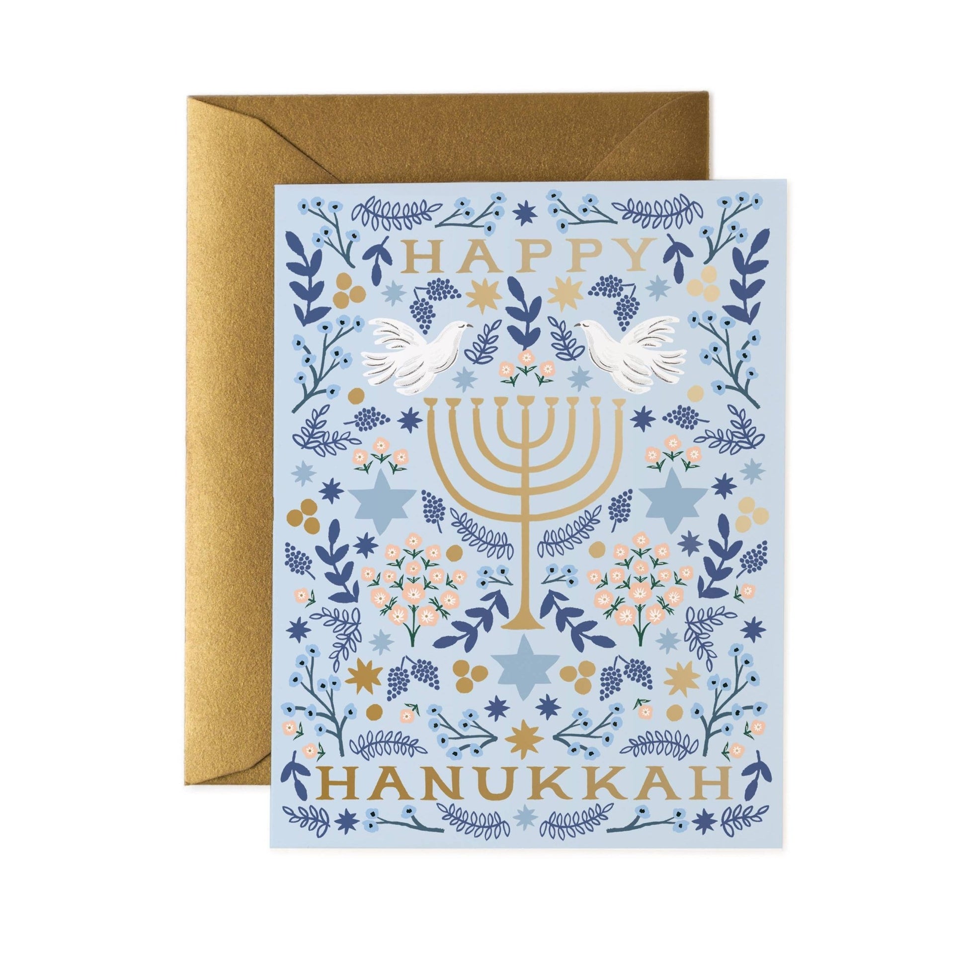 Hanukkah Menorah Card - Bossy Beans