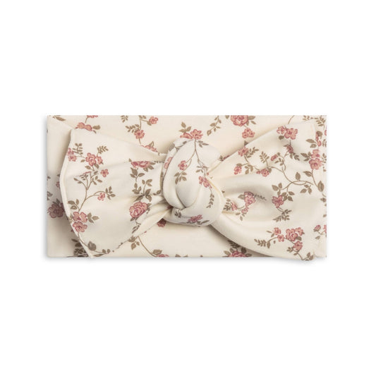 Hattie Bow Wrap - Aspen Collection: Agnes Floral / Raspberry + Mauve - Bossy Beans