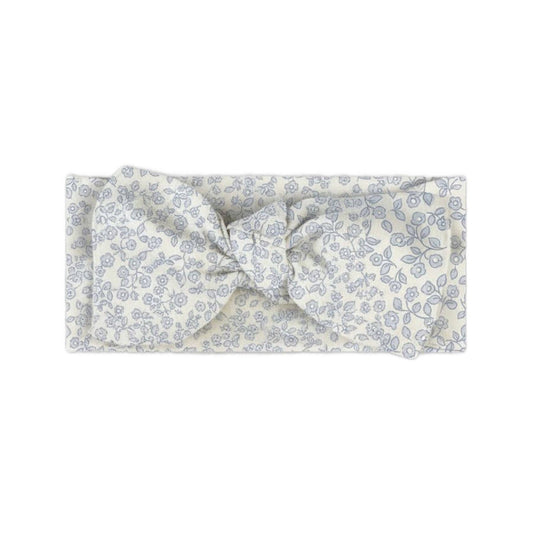 Hattie Bow Wrap - Narelle Floral (Ivory + Sea) - Bossy Beans