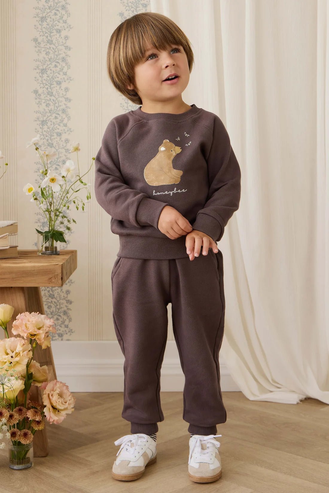 Hayes Sweatshirt - Raku Honeybee Bear - Bossy Beans