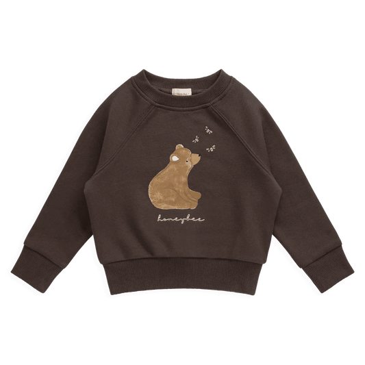 Hayes Sweatshirt - Raku Honeybee Bear - Bossy Beans
