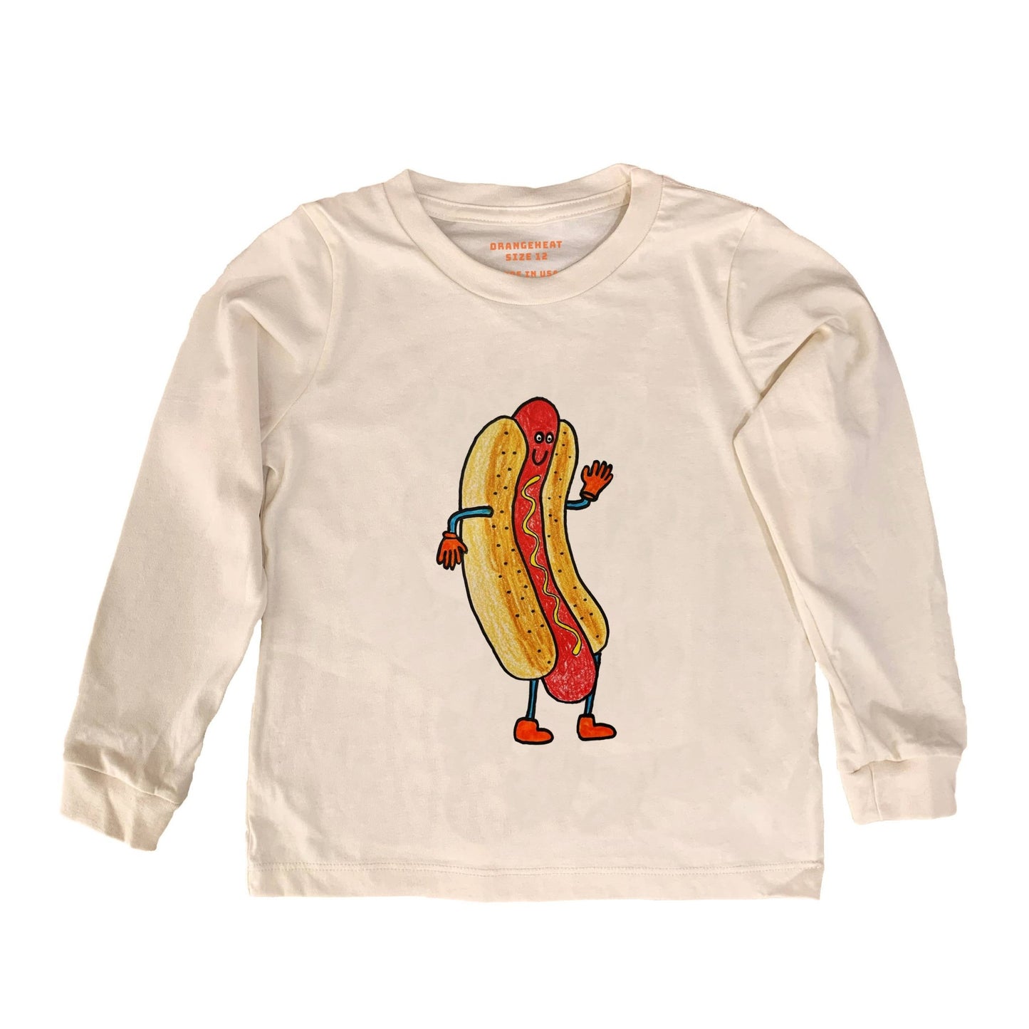 Hotdog - Organic Long Sleeve Tee - Bossy Beans