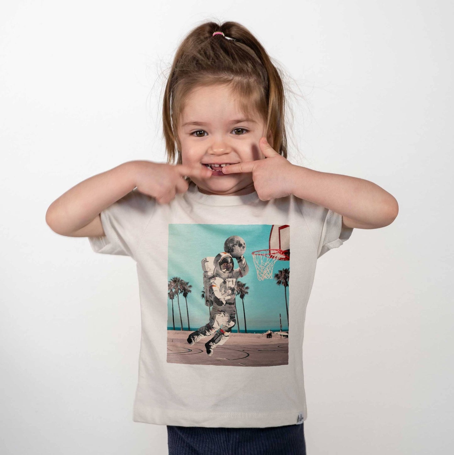 Kids Astro Dunk T-Shirt Space Graphic Tee - Bossy Beans