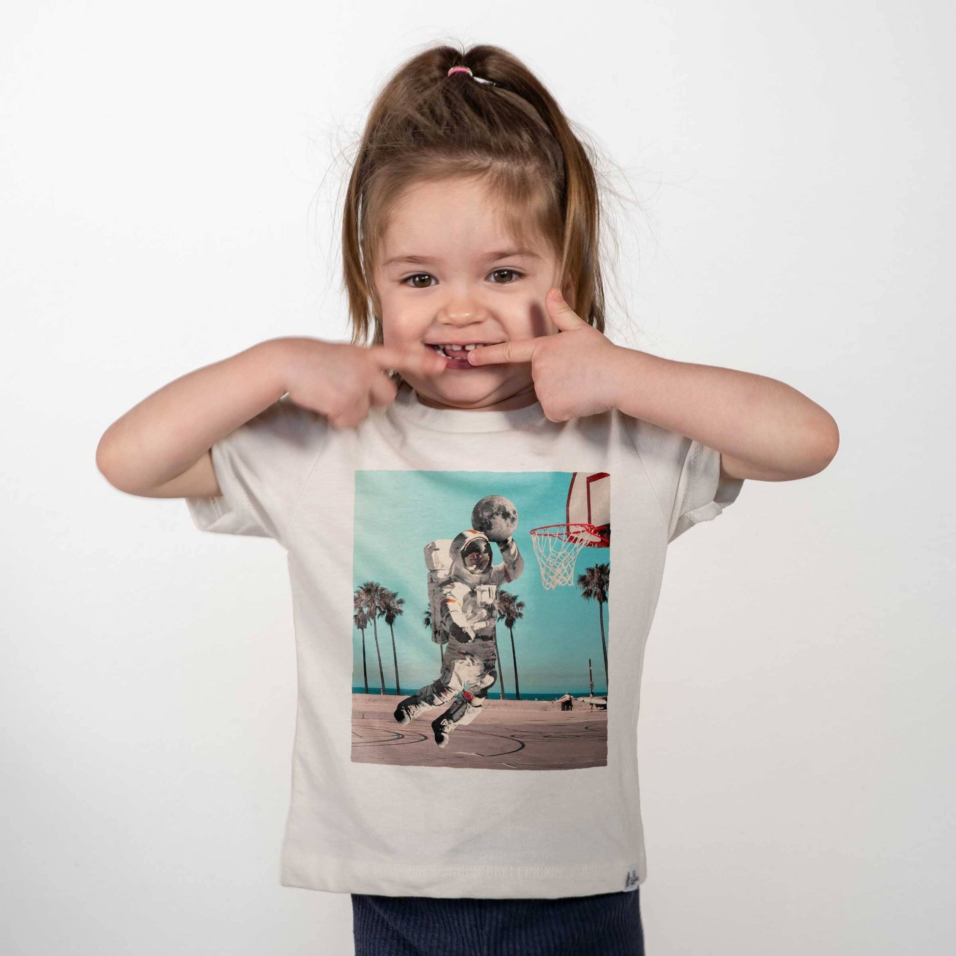 Kids Astro Dunk T-Shirt Space Graphic Tee - Bossy Beans