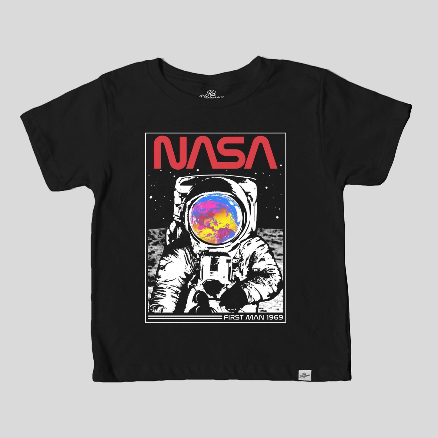 Kids NASA Globe T-Shirt Space Graphic Tee - Bossy Beans