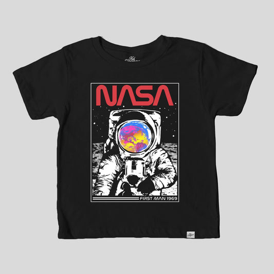 Kids NASA Globe T-Shirt Space Graphic Tee - Bossy Beans