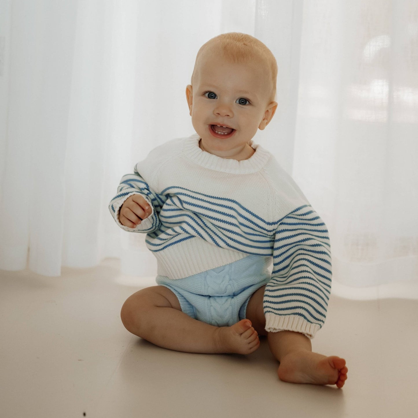 Knit striped sweater - Bossy Beans