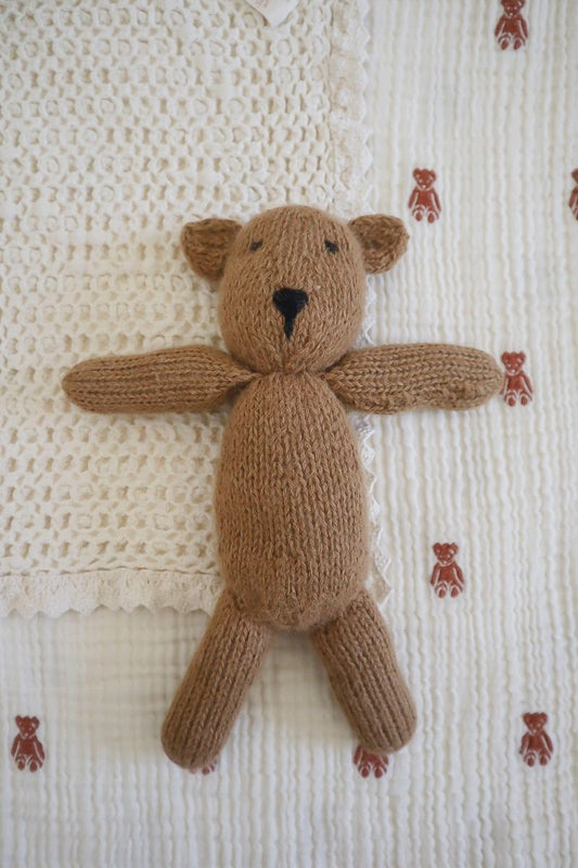 Knit Teddy - Biscuit - Bossy Beans