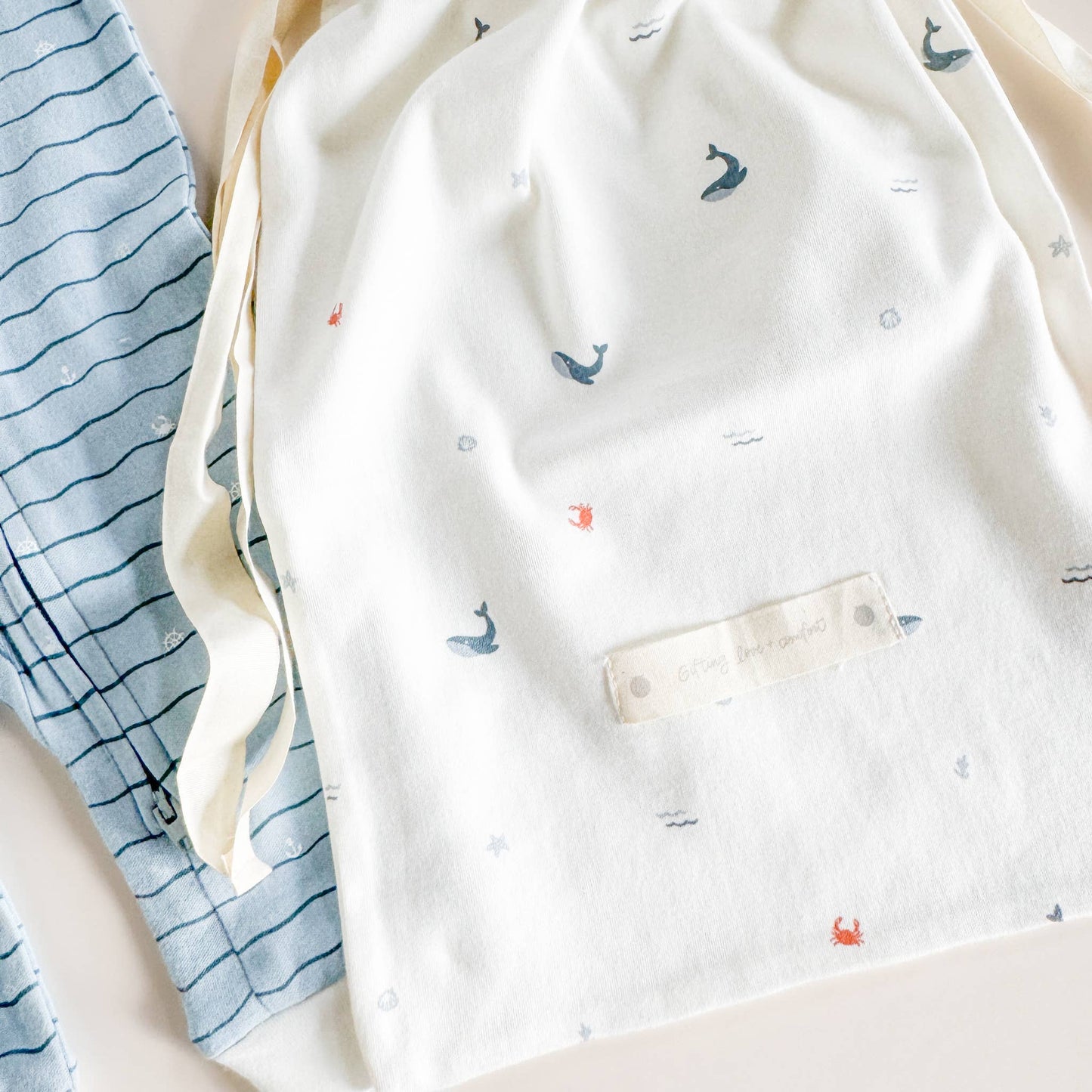 Layette Set Nautical Ocean - Organic Cotton - Baby Shower Gift - Bossy Beans