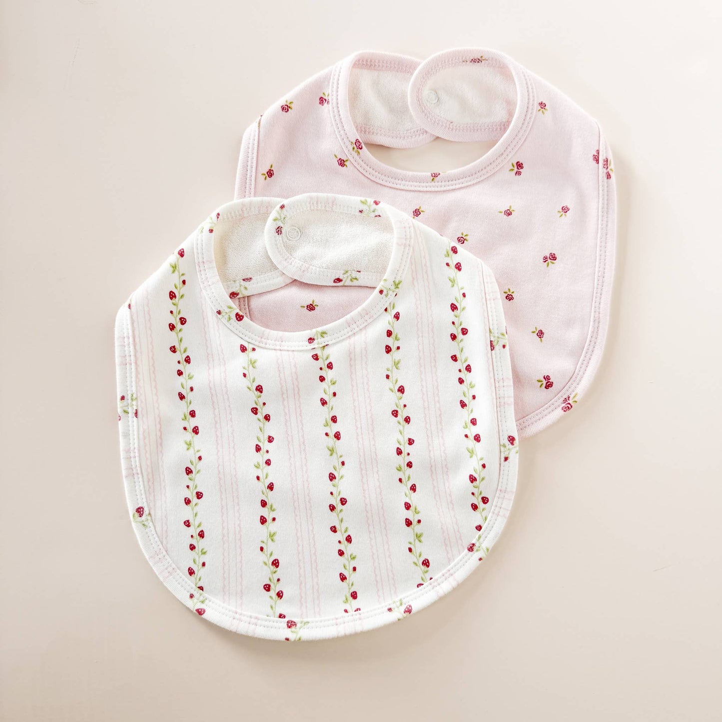Layette Set Strawberry Pink Rose - Newborn Baby Shower Gift - Bossy Beans