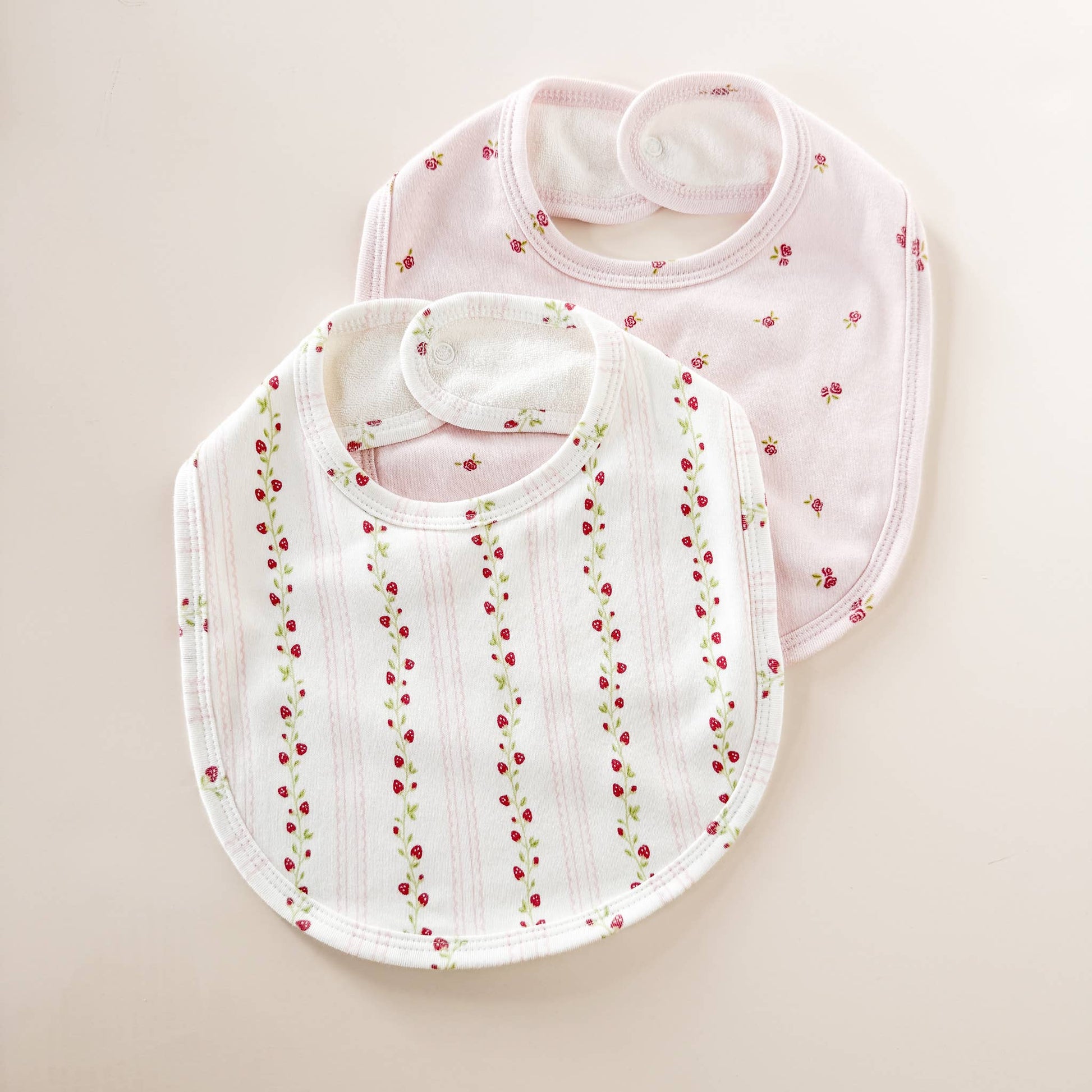Layette Set Strawberry Pink Rose - Newborn Baby Shower Gift - Bossy Beans