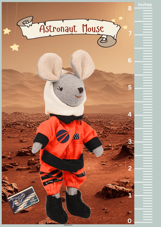 Levlovs Astronaut Mouse in a Box with Bedding - Bossy Beans