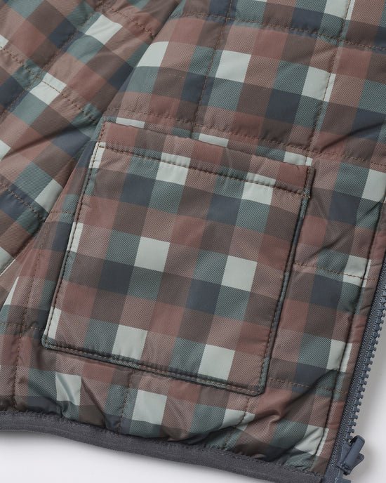 Lightweight Reversible Puffer: Midnight Check - Bossy Beans