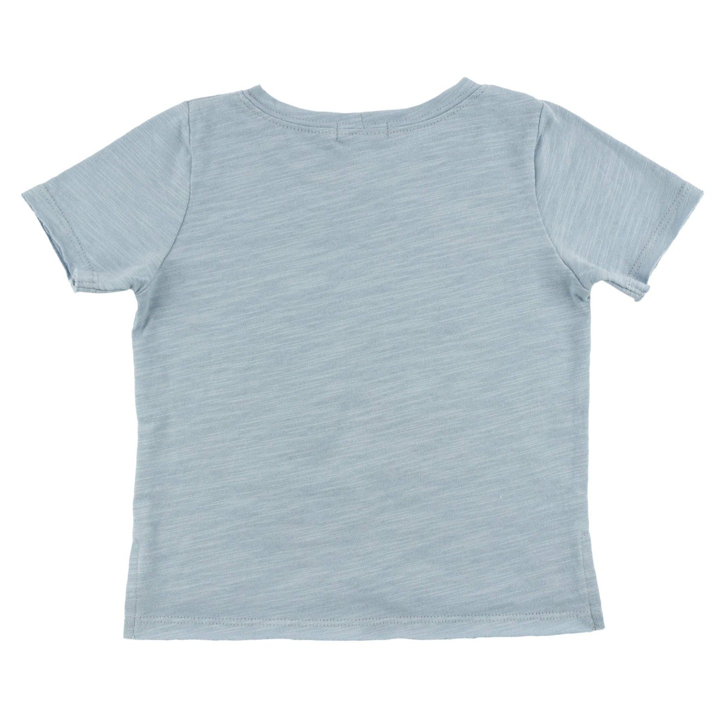 "lil bro." Cotton Slub Raw Edge Tee - Fog - Bossy Beans