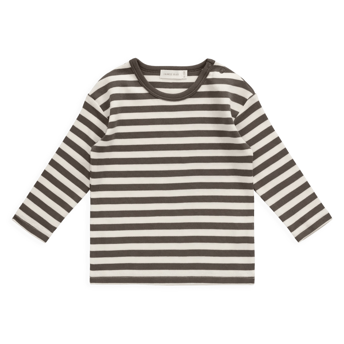 Long Sleeve Top - Essential Stripe Raku/Cloud - Bossy Beans