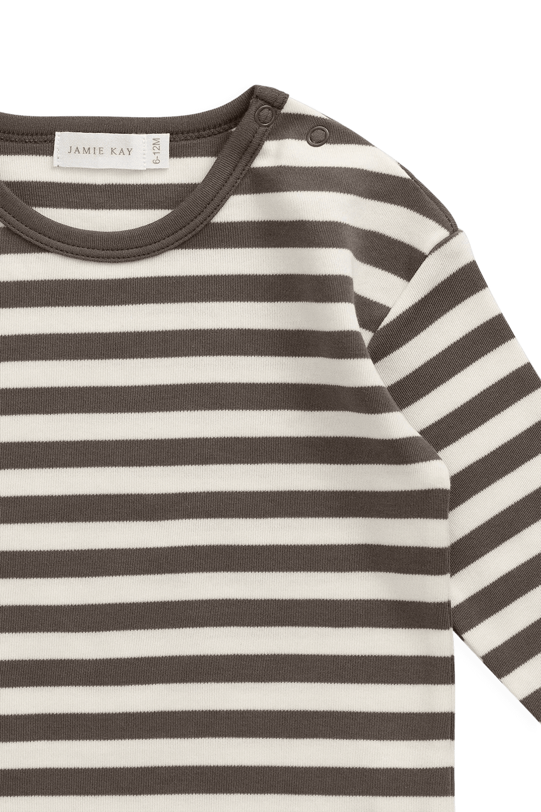 Long Sleeve Top - Essential Stripe Raku/Cloud - Bossy Beans