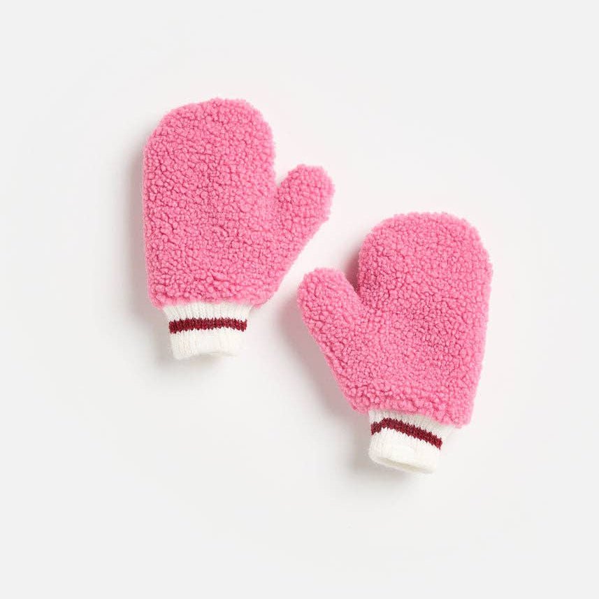 MAD HTR Sherpa Mittens - Pink - Bossy Beans