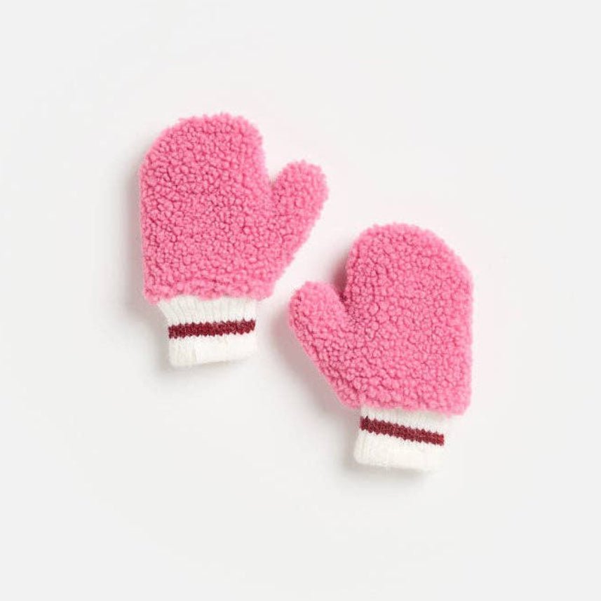 MAD HTR Sherpa Mittens - Pink - Bossy Beans