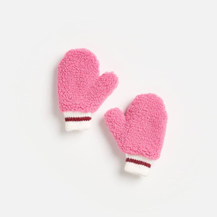 MAD HTR Sherpa Mittens - Pink - Bossy Beans
