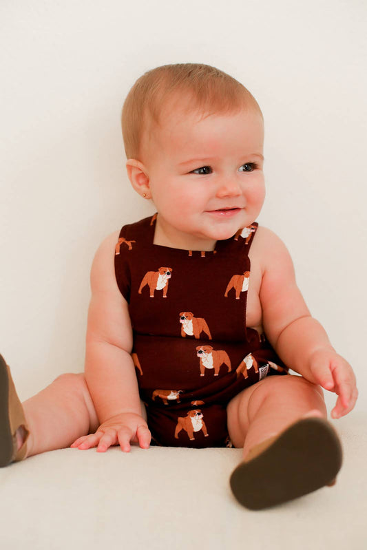 Maroon Bulldog Bamboo Sun Bubble w/Adjustable Straps - Bossy Beans