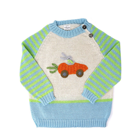 Melange Collection - Carrot Car Easter Sweater - Bossy Beans