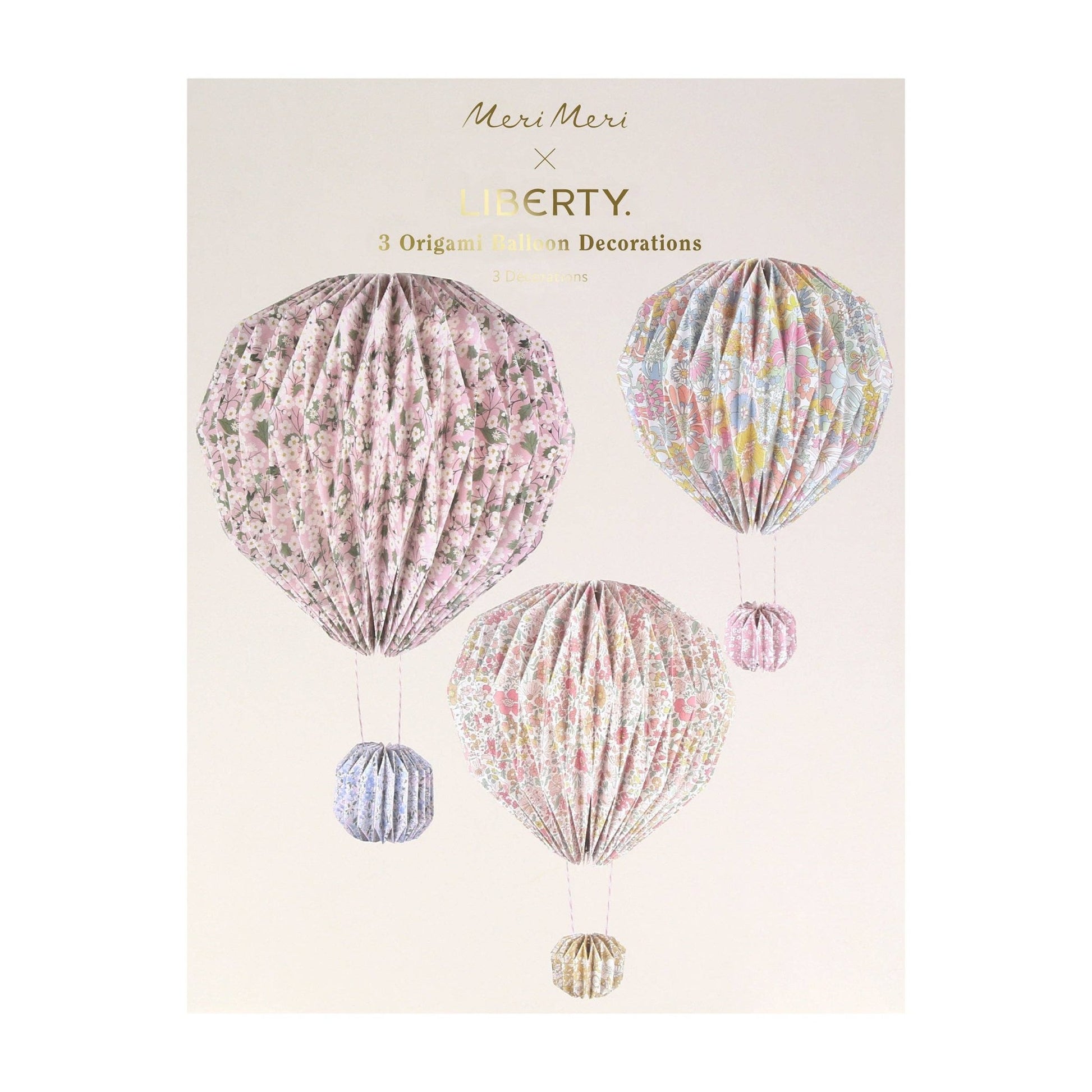 Meri Meri x Liberty Origami Balloon Decorations - Bossy Beans