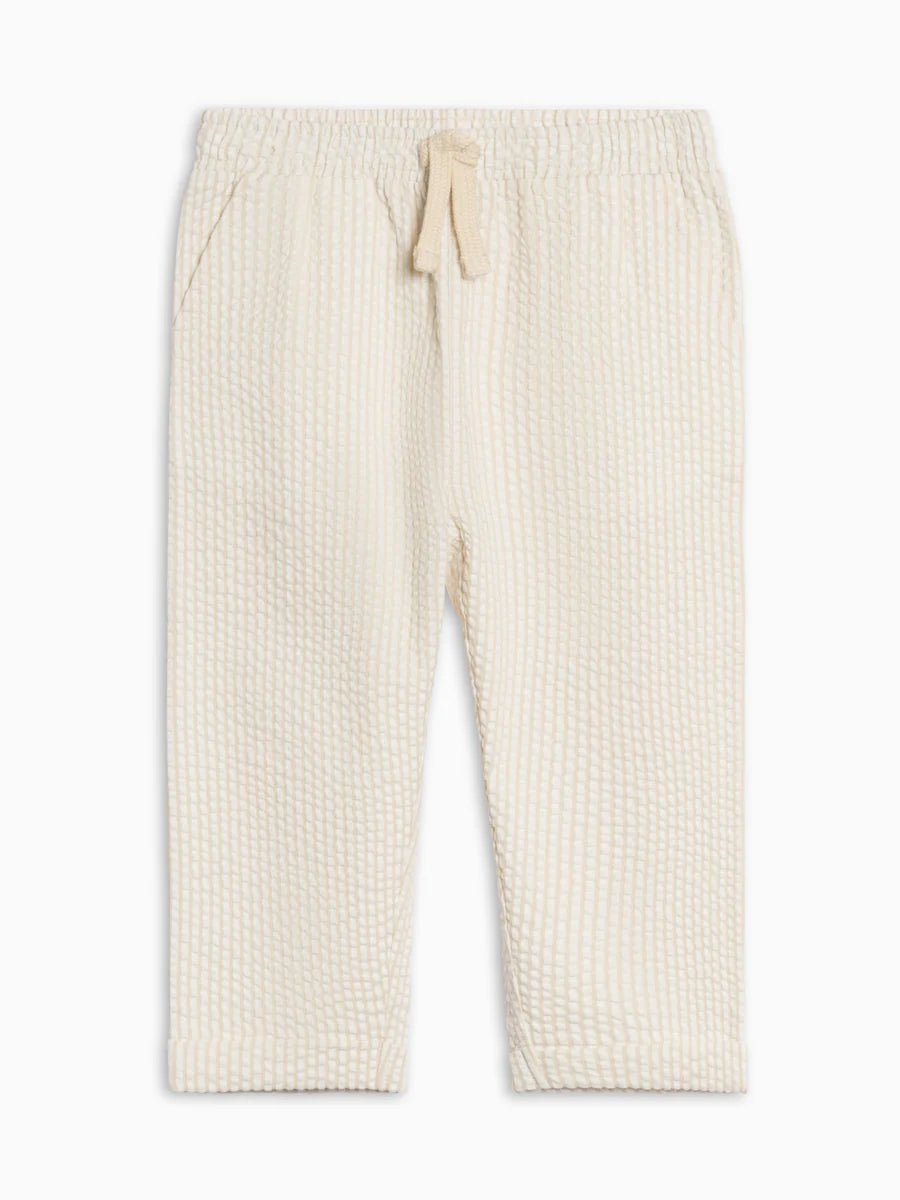 Merrit Seersucker Pant - Dune Stripe - Bossy Beans