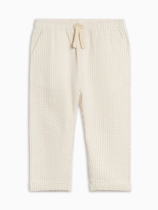Merrit Seersucker Pant - Dune Stripe - Bossy Beans