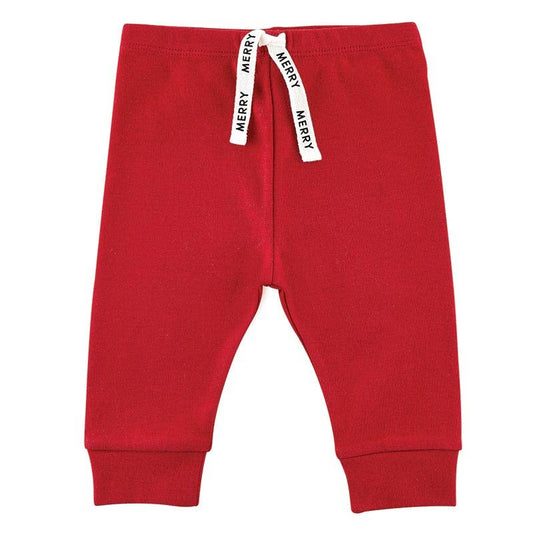 "Merry" Red Jogger Pants - Bossy Beans