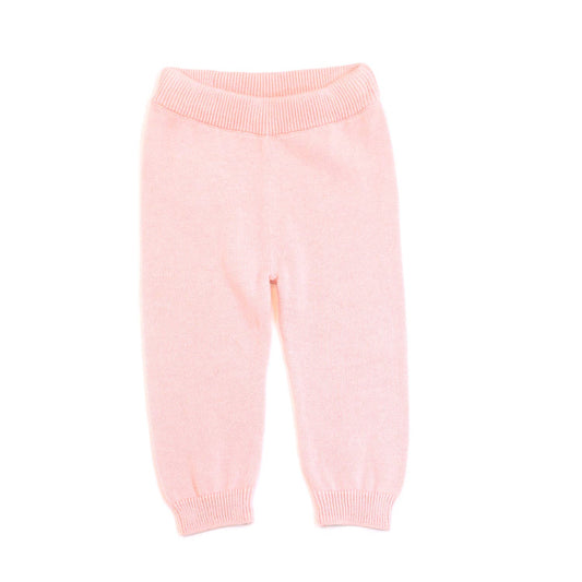 Milan Baby Legging Pants Sweater Knit (Organic Cotton): Blush - Bossy Beans