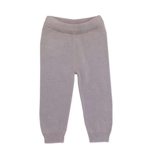 Milan Baby Legging Pants Sweater Knit (Organic Cotton): Heather Grey - Bossy Beans