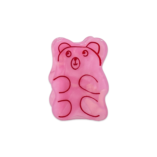 Mini Pink Gummy Bear Hair Claw Clip - Bossy Beans