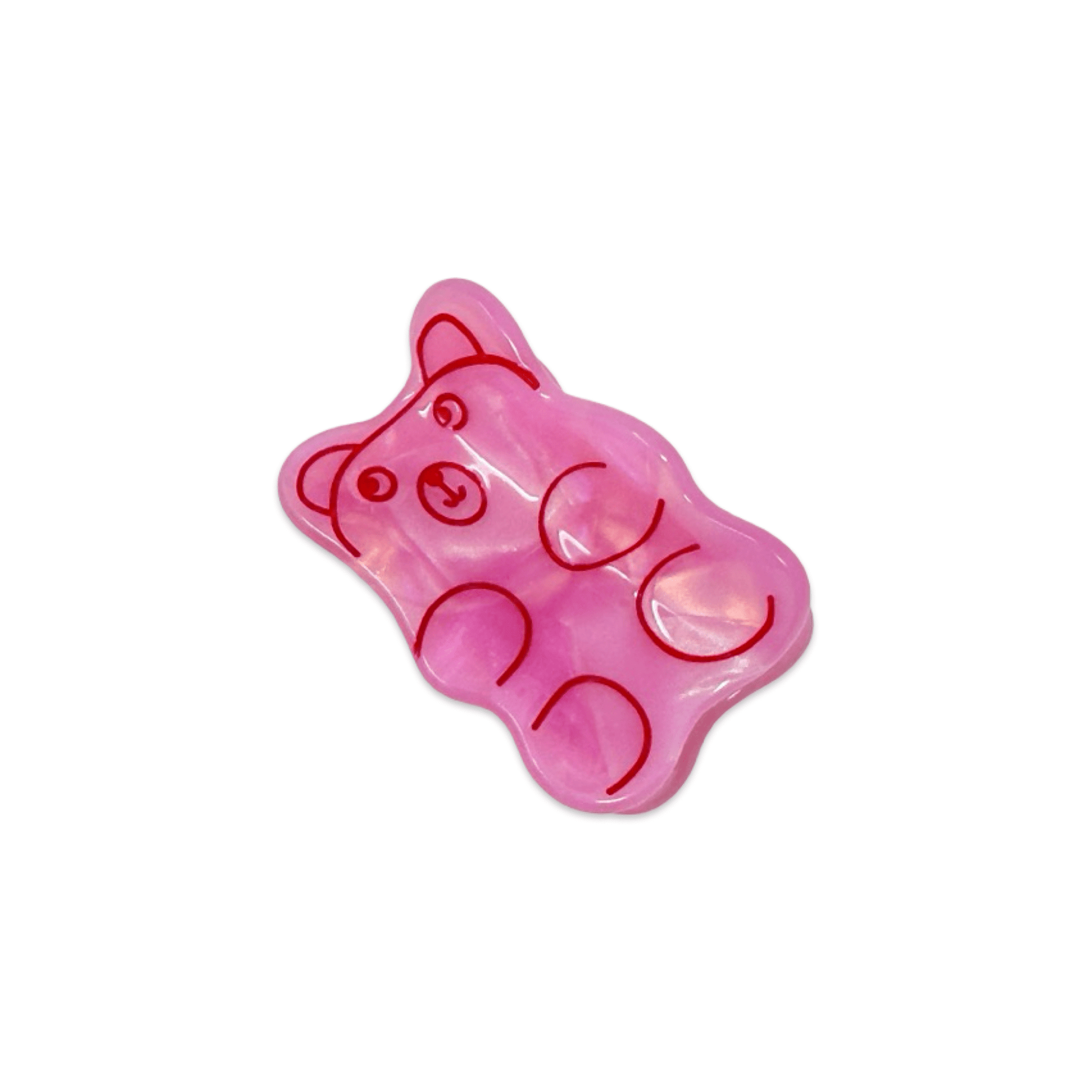 Mini Pink Gummy Bear Hair Claw Clip - Bossy Beans